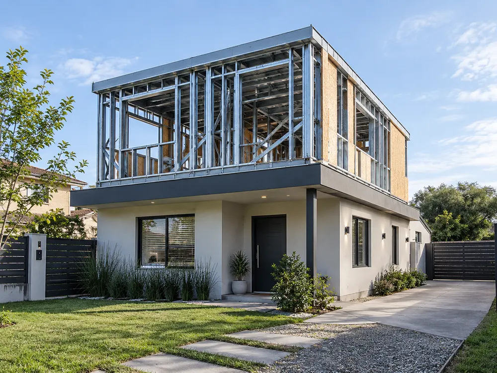 Ampliación a planta alta en Steel Frame sobre una casa existente