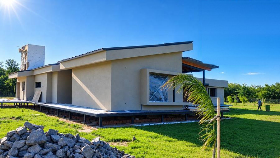 Vivienda Steel Frame en etapa avanzada de obra